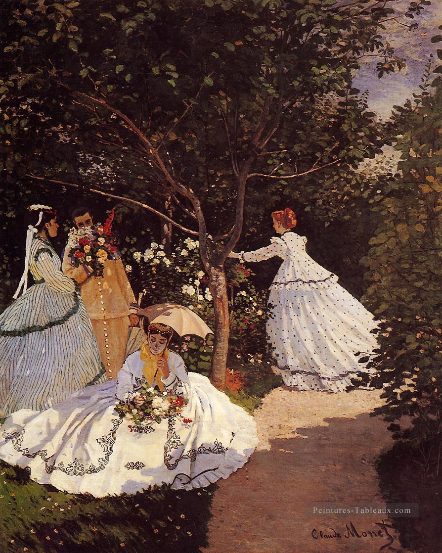 Les femmes dans le jardin Claude Monet Peintures à l'huile